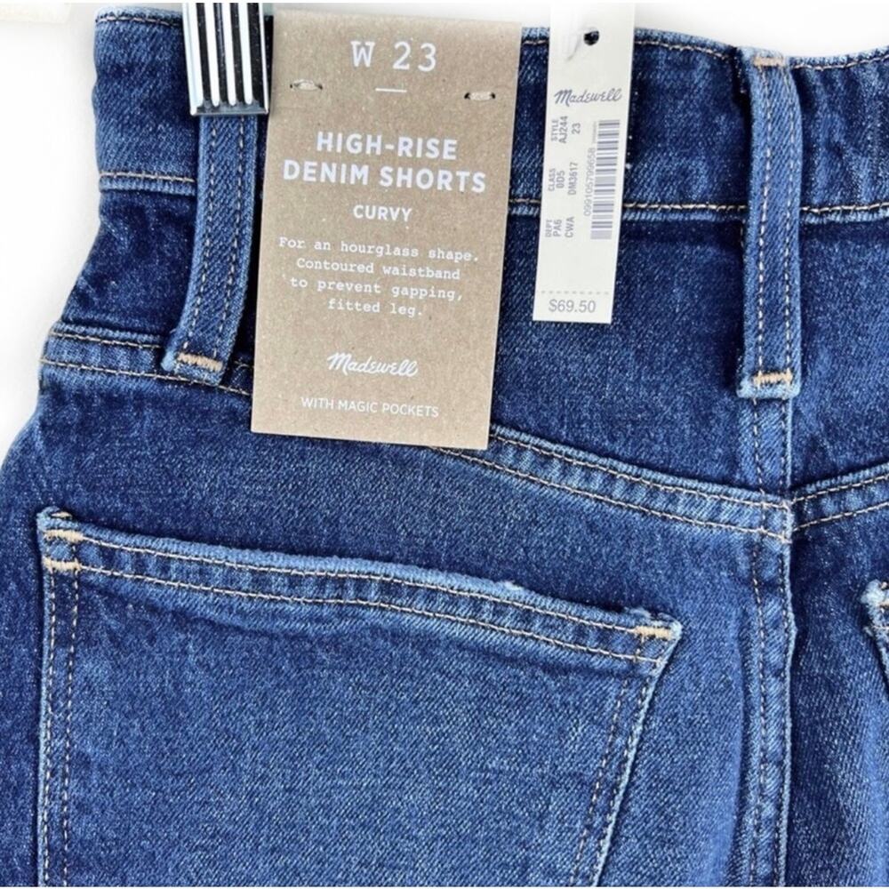 NEW Madewell Curvy High-Rise Denim Shorts 23 XS Canterdale Wash - Picture 6 of 8